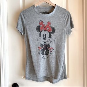 Disney Minnie Mouse Graphic Gray T-Shirt (M)